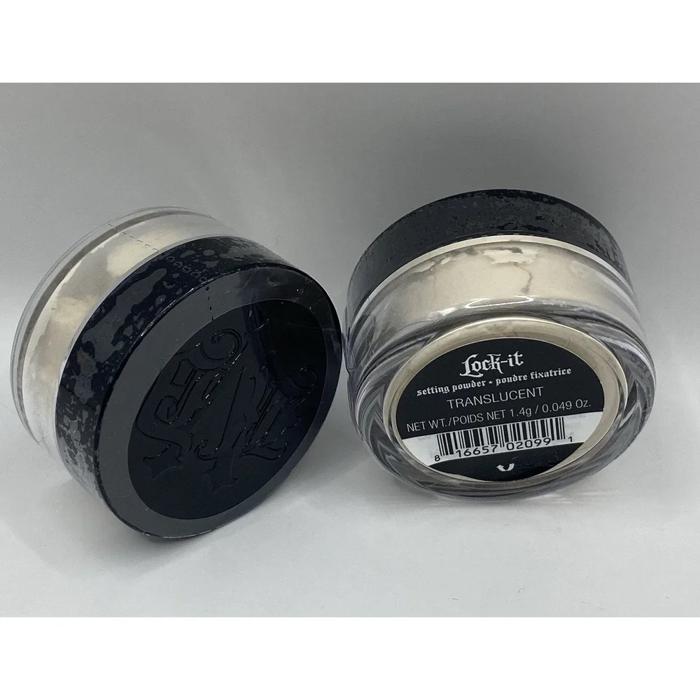 2x KVD Lock-It TRANSLUCENT Setting Powder Mini Travel Size 0.049 oz/ 1.4 g